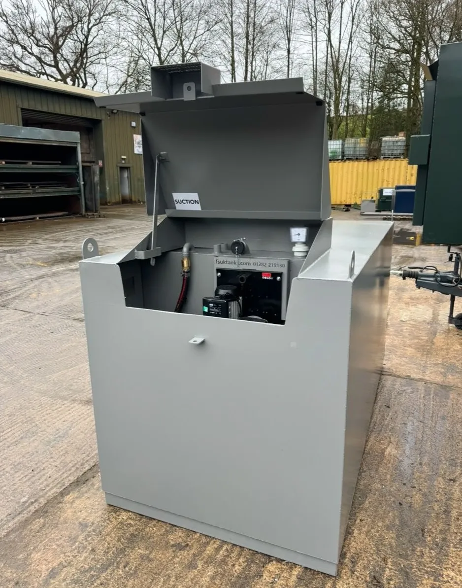 3,000 litre bunded fuel tank with a dispenser cabinet, built at our Nelson workshop