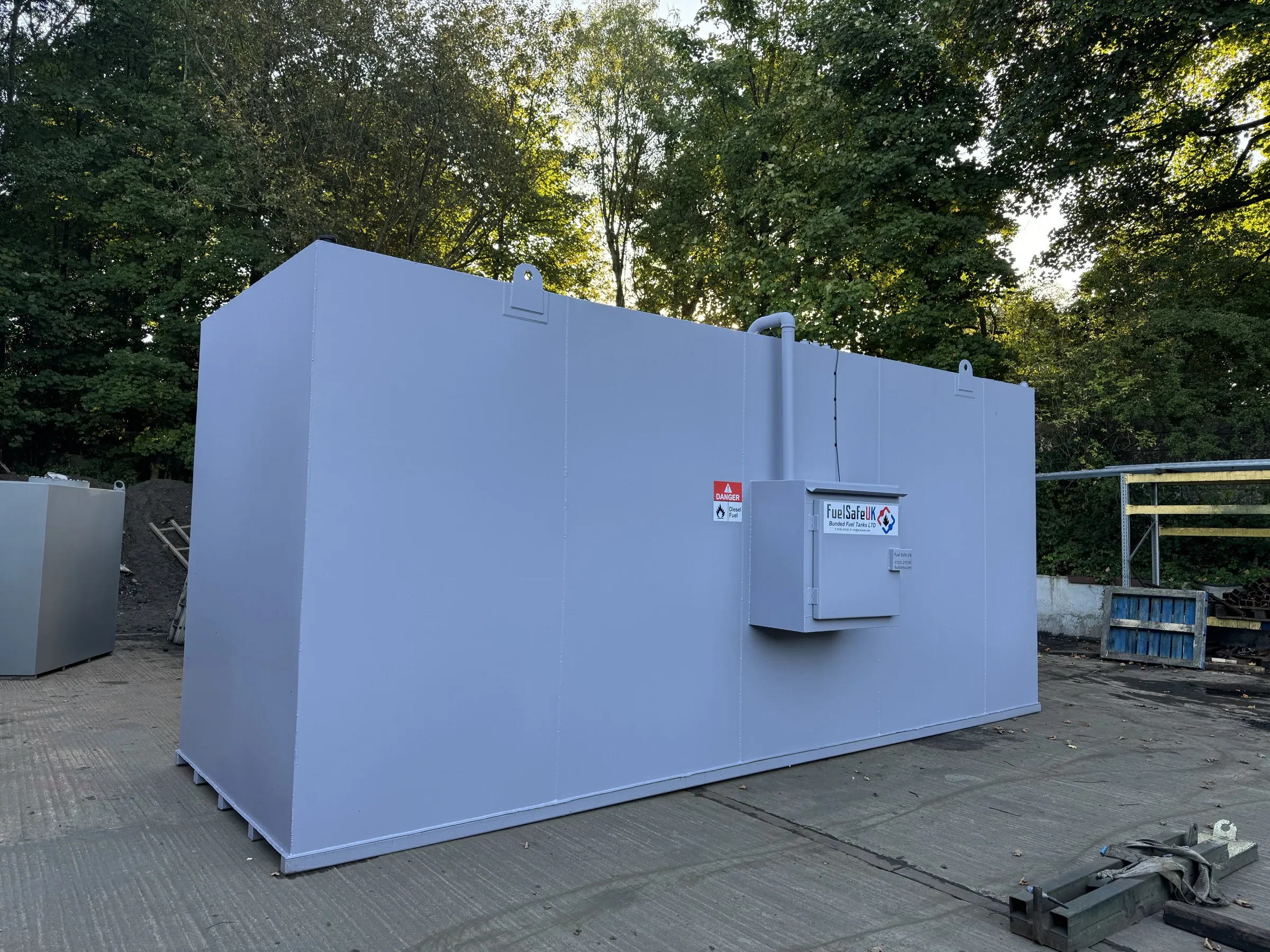 Bespoke 45,000 litre steel bunded fuel tank built by Fuel Safe UK