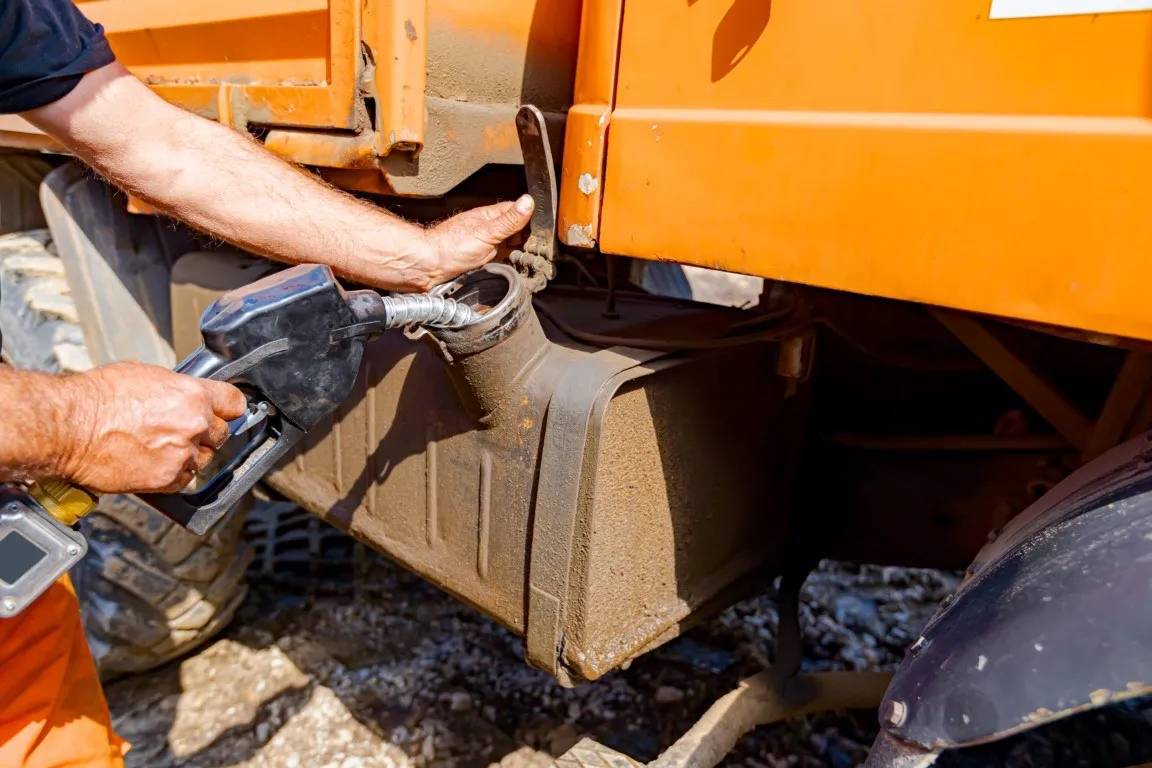 Bunded fuel tank on a UK construction site
