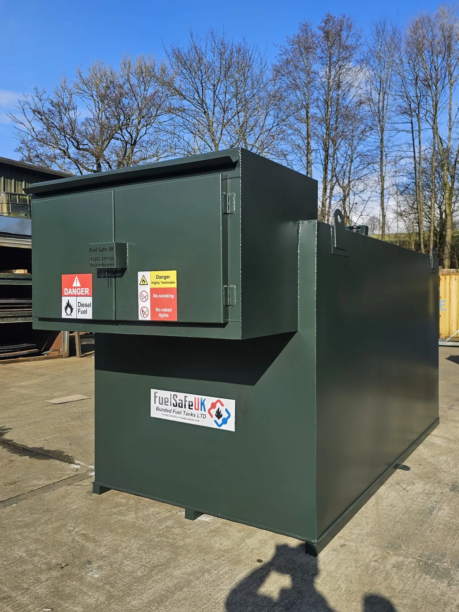 Custom 13,500 litre bunded fuel tank built to specification