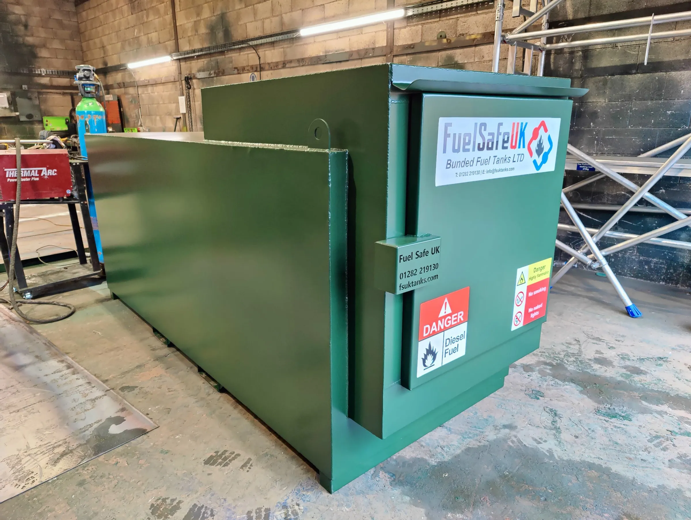 Bespoke split compartment bunded tank for Network Environmental