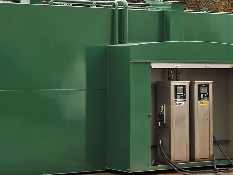Military and government fuel tanks with twin dispensers