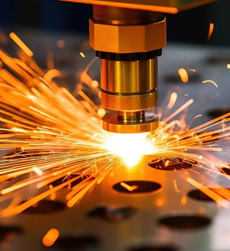 Laser cutting steel plate for fuel tank fabrication