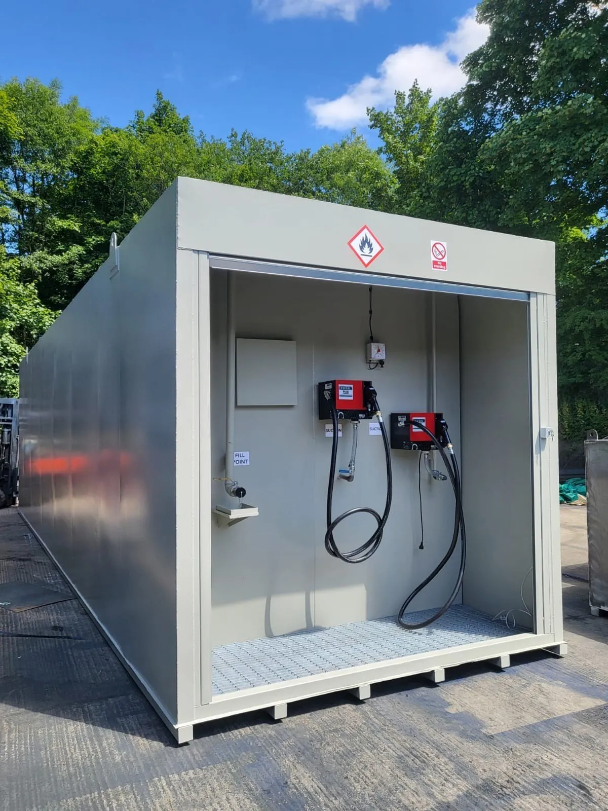 80,000 litre bunded fuel tank with dual pumps built for Willmott Transport